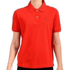 Scuderia Ferrari Women's Red Short Sleeve Piquet Polo Shirt US S IT 40